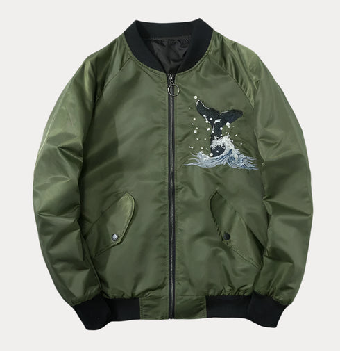 Sukajan Embroidered Bomber Jacket Men Japan University Baseball Jackets Embroidery Coat Brand Clothing 2025 Spring Y1
